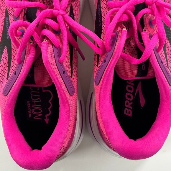 Brooks Ghost Max Women’s Running Shoes – Pink/Black Cushioned Trainers Size 9.5 - Picture 9 of 10